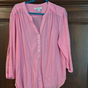Tommy Bahama Pretty Gauze  Pink Blouse
